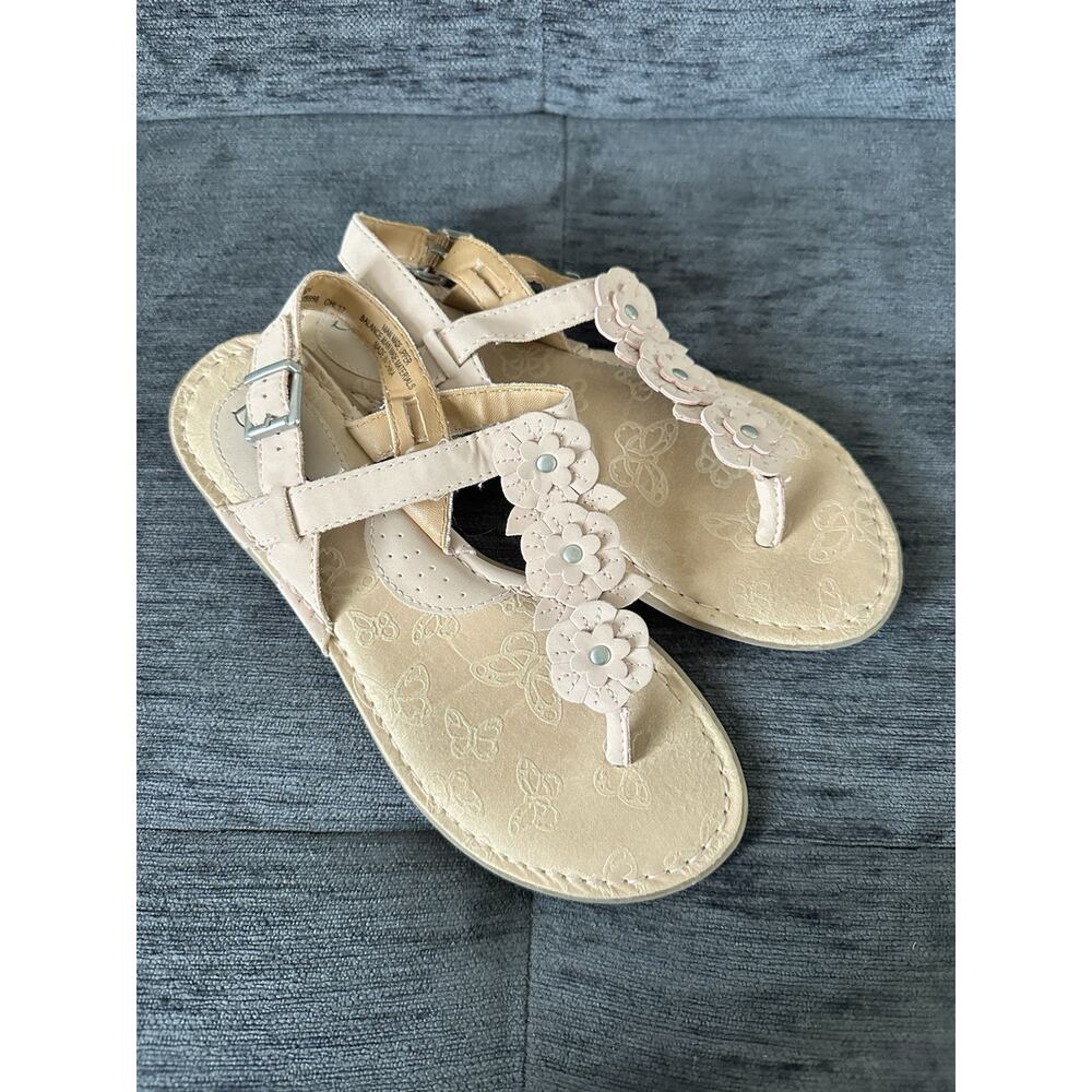 BOC b.o.c Almira Flower T-Strap Thong Flat Sandals Blush Pink Size 6M Z39898